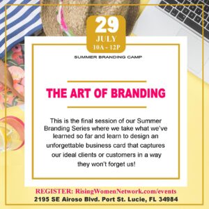 This is the final session we learn to design an unforgettable business card that captures our ideal clients or customers in a way they won’t forget us!